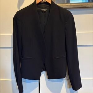 Size 2 Dark Navy Theory Lanai Open Blazer